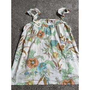 Fourteenth Place Women's Boho Floral Strappy Lightweight Tank Top Size 1X 1XL